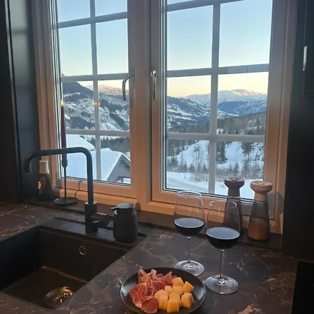 Semesterbostad Log In Hodlekve With Mountain View *